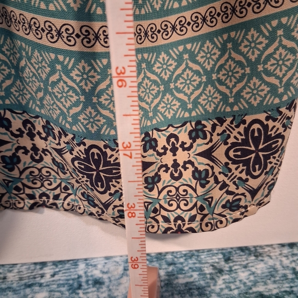 Altar'd State Black and Teal Patterned Tunic - Picture 4 of 5